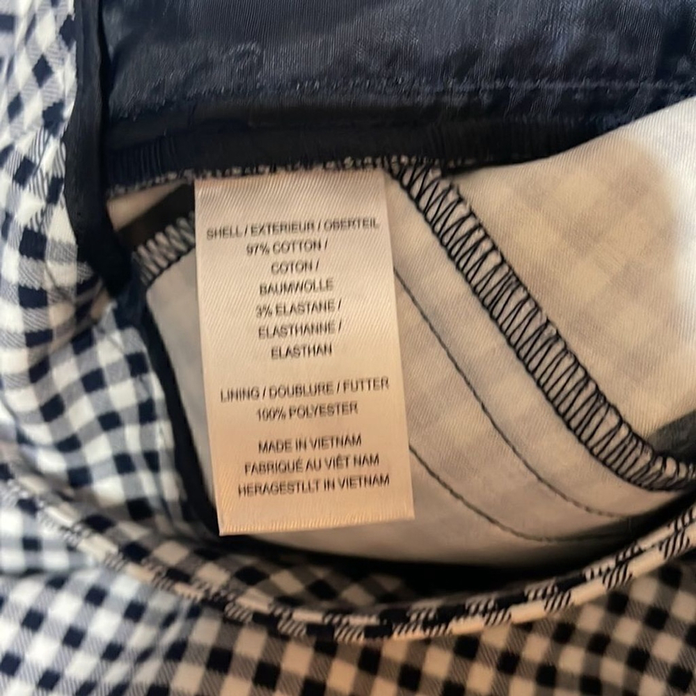 Cropped Pants Women's Size 4 Black & White Checkered - Picture 5 of 6